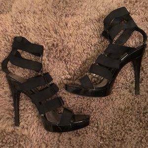 Strappy black stilettos!